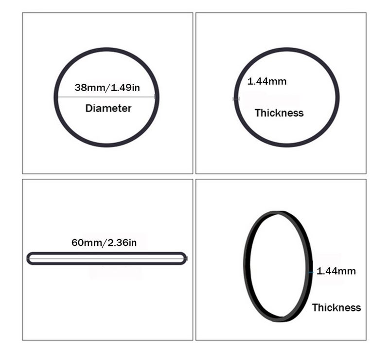 Hamosky Rubber Band Paper Bills Dollars Money Elastic Stretchable Bands 500Pcsï¼ŒSize 38mm /1.49 Inches (Black) - Image 1